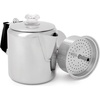 image:imageGSI Outdoors Percolator Coffee Pot I Glacier Stainless Steel with Silicone Handle for Camping Backpacking Travel RV amp Hunting  Stove Safe6 cup