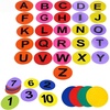 image:imageGSi NonSlip Floor Spot Markers for Sports Therapy amp Classroom8 Round Alphabet Number Combo