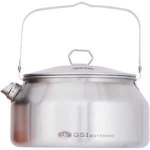image:imageGSI Outdoors Glacier Stainless Steel Tea Kettle 1 qt  Camping Outdoors amp RVBrushed Stainless