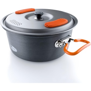 image:imageGSI Outdoors Halulite Aluminum Pot Lightweight Hard Anodized Aluminum Camp amp Backpacking Cookware with Lid amp Folding Handle21 Quarts