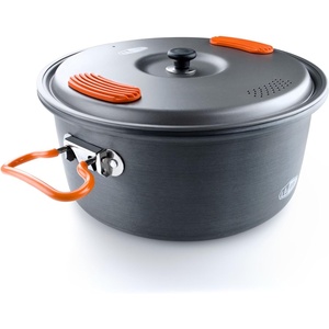 image:imageGSI Outdoors Halulite Aluminum Pot Lightweight Hard Anodized Aluminum Camp amp Backpacking Cookware with Lid amp Folding Handle32 Liter
