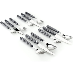 image:imageGSI Outdoors Pioneer 12 Piece Cutlery Set Camping Flatware  GreenMulticolor