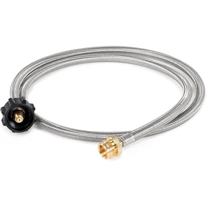 image:imageGSI Outdoors Propane Adapter Hose 5 ft amp 10 ft Stainless Braided5 Feet