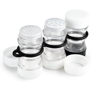 image:imageGSI Outdoors Spice Rack 6Compartment Travel Spice SetClear  Black